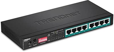 Gigabit PoE+ switch met 8 poorten en langeafstand ondersteuning tot 200 m