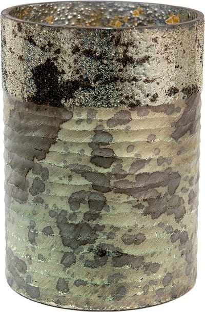 Clayre & Eef Windlicht Ø 18x25 cm Groen Glas