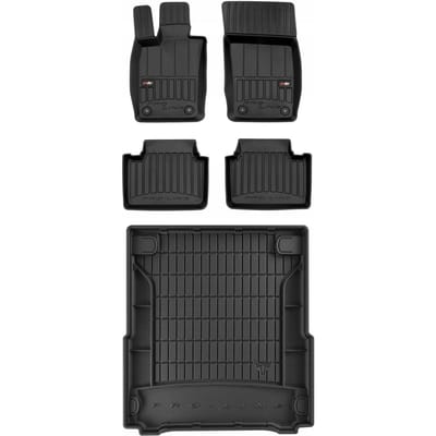 FROGUM PROLINE 3D Set - Rubberen Automatten + Kofferbakmat - Geschikt voor PORSCHE Panamera II 971 (vanaf 2016) - Zwart
