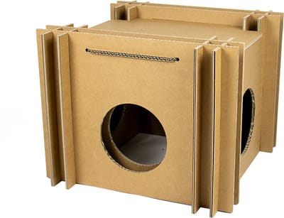 Kartonnen katten kubus - Ook geschikt als bijzettafel - Kartent