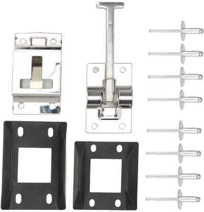 Dailygoods- Deuropener Hoogwaardige Kwaliteit - T-Deuropener - Roestvrij Staal 316 - Set van 4 Stuks - Geschikt voor RV/Caravan - Duurzaam en Betrouwbaar