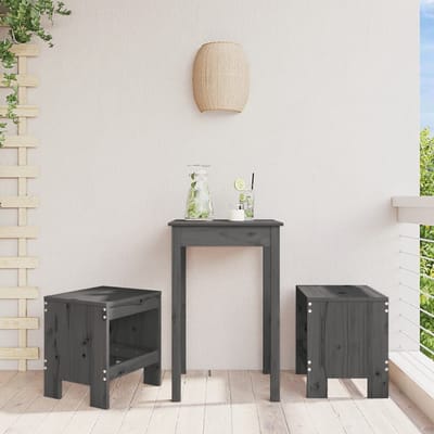 vidaXL - Tuinkrukken - 2 - st - 40x36x45 - cm - massief - grenenhout - grijs