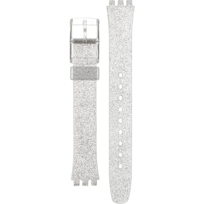 Swatch Plastic - Originals Small (25mm) - L ALK343E LK343 Silver Glistar Horlogeband