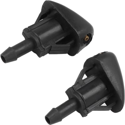 2 stuks Voorruitsproeier Zwart ABS Hoge Sterkte Ruitensproeierjet Vervanging voor Hyundai black