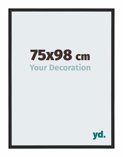 Your Decoration - Fotolijst 75x98 cm - Aluminium - Zwart Hoogglans - Miami