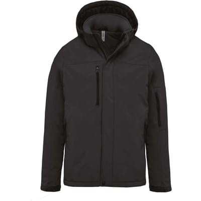 Kariban Gewatteerde softshell herenparka met capuchon K650 - Titanium - 4XL
