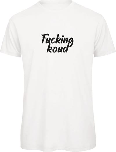 Fucking koud wintersport t-shirt wit S - soBAD. | Foute apres ski outfit | kleding | verkleedkleren | wintersport t-shirt | wintersport dames en heren