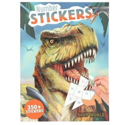 Dino World nummer stickers Educatieve boeken (spelletjes en raadsels)