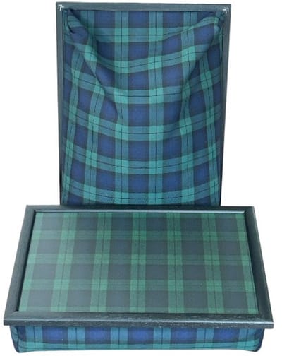 Andrews - Laptray - Schoottafel - Schootkussen - Laptoptafel - Dienblad met kussen - Black Watch Schotse Ruit - 40,5x30,5x9 cm