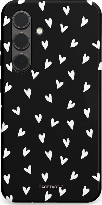 Casetastic Hoesje Geschikt voor Samsung S24 - Stijlvolle Beschermende Duo-layer Case - Stippen Hart