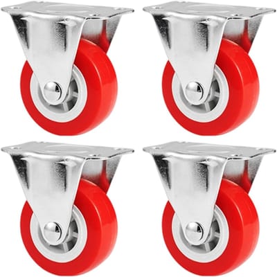 Zware Vaste Meubelwielen 38 mm, Set van 4 Stuk, Tot 200 kg, Ideaal voor Stabiliteit en Transport van Meubels en Pallets