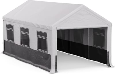 Blumfeldt Paviljoen Party Haven tent 598 x 296 x 280 cm weerbestendige stof stalen frame eenvoudige montage met zijwanden - Tuinpaviljoen Partytent Tuintent - voor Tuin voor Feest - Vouwpaviljoen