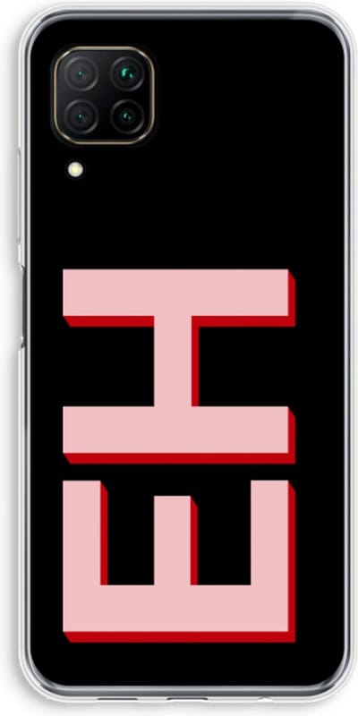 Gepersonaliseerd - Case Company® - Hoesje geschikt voor Huawei P40 Lite hoesje - Monogram - Soft Cover Telefoonhoesje - Bescherming aan alle Kanten en Schermrand