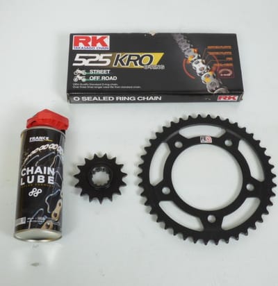 Kit chaîne FE pour moto Honda 650 CB FA 2014 à 2018 15x42 pas 525 Neuf