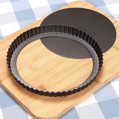 Dailygoods - Taartvorm met Losse Bodem en Antiaanbaklaag 28CM voor Quiche en Taarten