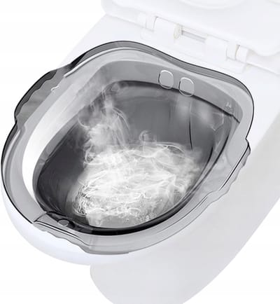 Zitbad Voor Toilet - Toiletzitbad - Bidet Voor in WC Pot - Aambeien & Postpartum Verzorging - Ergonomisch Gebogen - Voor Standaard Toiletten - Voor Zwangeren & Ouderen & Kraamvrouwen