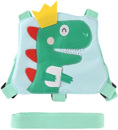 Dailygoods- Ruggordel Anti-verlies - Trekkoord - Geschikt voor Kinderen 1-3 Jaar - Dinosauruspatronen - Lichtgewicht - Oxford Materiaal - Kinderrugzak