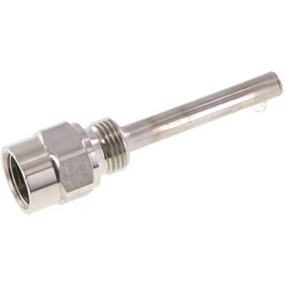RVS G 1/2 Inch Thermowell voor 100mm Dompelbuis Max 600°C en 25 Bar - TWBLSH-G-012-100