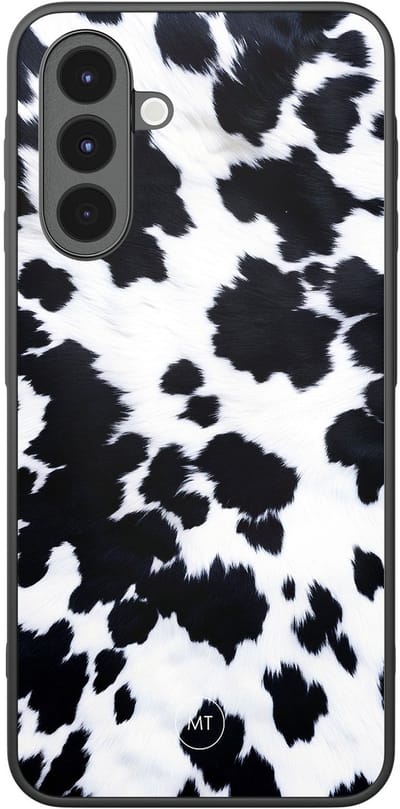 Hoesje geschikt voor Samsung Galaxy A16 - Koeienprint - TPU Hard Case Backcover - Zwart, Wit - Mooie Telefoonhoesjes