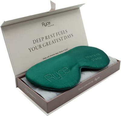 Ryce® Zijden Slaapmasker - Oogmasker - Vrouwen & Mannen - Cadeau - Groen