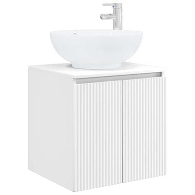 vidaXL - Wandgemonteerde - wastafel - van - een - meubel - Wit - 49,5 - x - 44,5 - x - 65 - cm