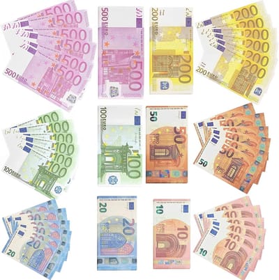 Speelmunt Vellen - Nep Geld - Leren Tellen - Diverse Waardes - 120 Vellen
