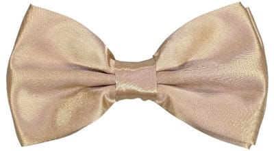 Fako Fashion - Vlinderstrik - Vlinderdas - Strik - Satijn - Voorgestrikt - 12.5cm - Licht Champagne