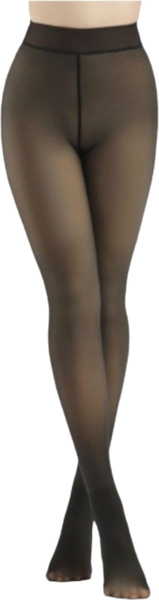 GIANVAGLIA Dames Fleece Winter Thermopanty - Zwart - Maat S/L (830)