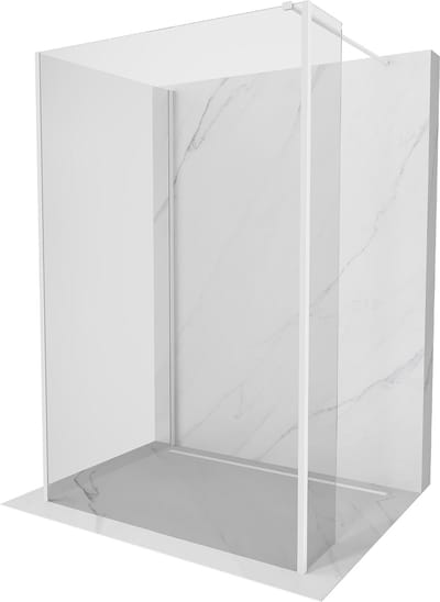 Mexen Kioto douchewand Walk-in 90 x 70 x 30 , transparant, wit - 800-090-070-221-20-00-030