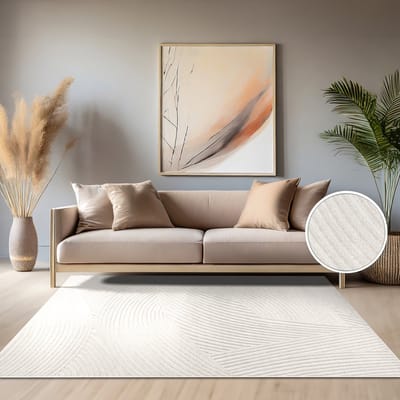 Paco Home Vloerkleed Voor Binnen En Buiten Balkon Terras Scandinavisch Boho Eenkleurig 120 cm Rund