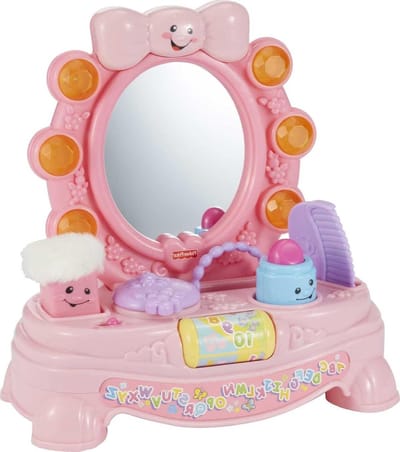 Muzikale Spiegel - Leer Speelgoed - Baby Ontwikkeling - 30+ Liedjes - 4.3 x 2 Inch - Roze