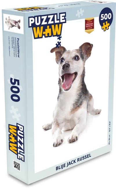 Puzzel Blije Jack Russel - Legpuzzel - Puzzel 500 stukjes