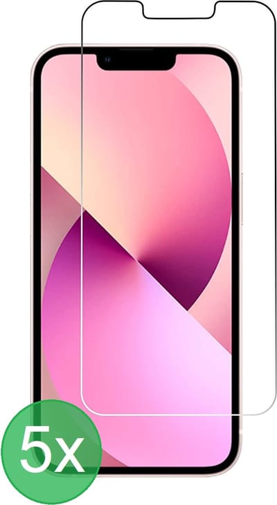 5x Screenprotector Geschikt Voor: iPhone 13 Mini - 5x Screenprotector - screen protector - glas - bescherm - beschermglas