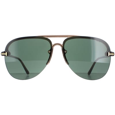 Tom Ford Terry 02 FT1004 45N glanzende lichtbruin groene zonnebril