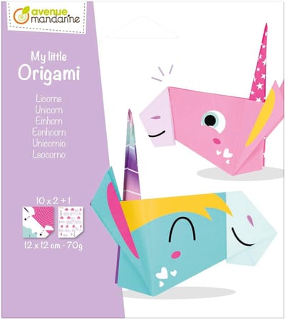 My little Origami, Eenhoorn, 12x12cm, 20+1 blad
