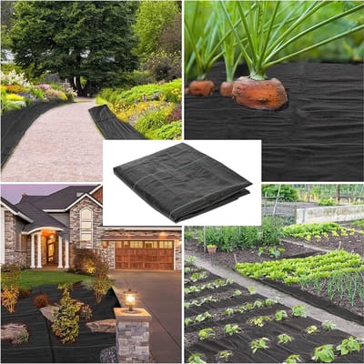 Onkruiddoek Tuin - Bodembedekker Barrière - Onkruid Vrij Houden - Hoge Doorlatendheid - 60 cm breed - Zwart