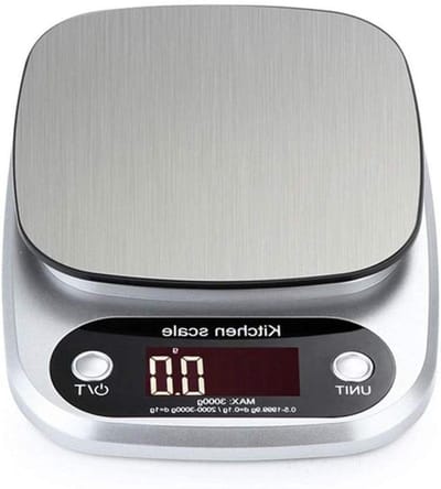 Digitale Keukenweegschaal - Precisie Weegschaal - Nauwkeurig Afwegen - Hoge Precisie 0.1g - 3kg Capaciteit - Zilver