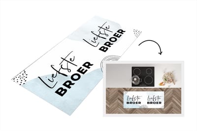 Keukenloper - Loper keuken - Quotes - Broer - Liefde - 120x50 cm - Keukenloper vinyl
