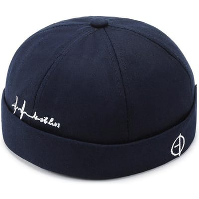 Heren Hoeden Docker Cap Hoeden Muts Zeemansmuts Werkersmuts Omgeslagen Rand Retro Randloze Hoed Met Verstelbare black