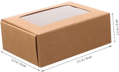 Dailygoods- Zeepbox - 30 Dozen - Kraft Papier - Transparant Venster - Duurzaam - Verpakking voor Geschenken - Lichtgewicht Materiaal - Verpakkingsdozen