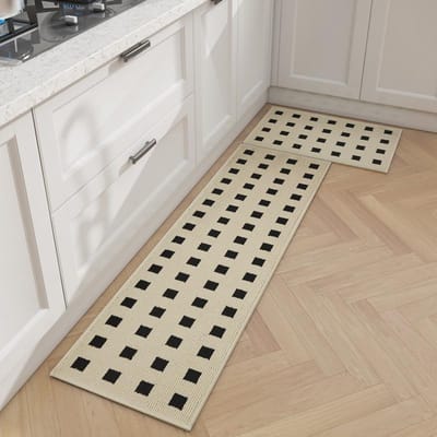 Keukenvloermat Waterdicht, Oliebestendig Tapijt, Wasbaar en Afwasbaar Lange Strook Antislip, Vuil- en Slijtvast Mat Deurmat 45x70cm