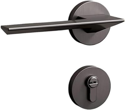 Deurslot Binnen - Kamer Deurslot - Privacy Creëren - Stille Werking - 35-50 mm Deurdikte - Grijs