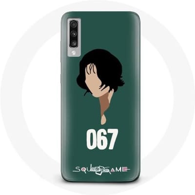 Coque - MANIACASE - Samsung Galaxy A70 - Souple - Vert - Fanart dessin de visage