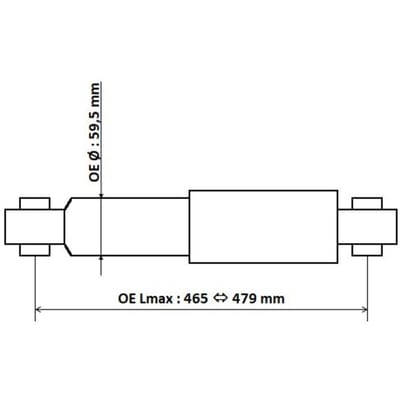 Schokdemper Excel-G KYB 3450023