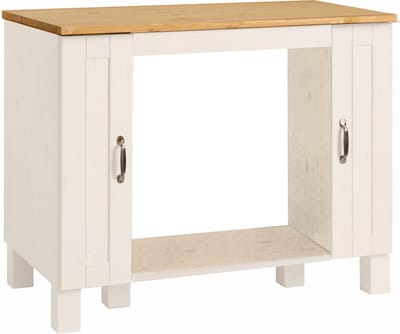 Alby - Ovenkast 2 deuren wit honig (85 x 100 x 60 cm)