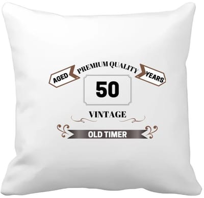 Akyol - 50 vintage old timer Kussen hoes - 49+1 - mensen die 50 zijn geworden - 50 jaar sarah en abraham cadeau - jubileum man en vrouw - verjaardags- grappige tekst - jarig - verjaardag - 40 bij 40 cm