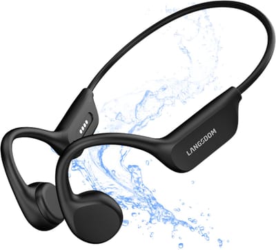 Langsdom Bone Conduction Headphone - Sportoordopjes - Koptelefoon - Sport oortjes - Open-ear - Bluetooth - IPX8 Waterbestendig - Draadloos - 32GB interne geheugenkaart