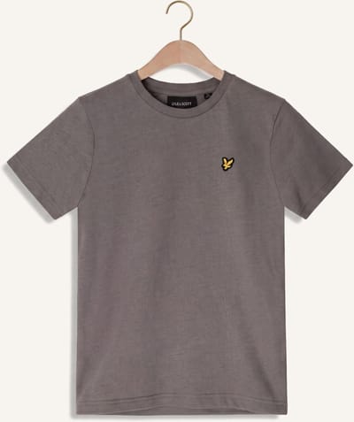 Lyle & Scott Plain T-shirt Polo's & T-shirts Jongens - Polo shirt - Grijs - Maat 140/146