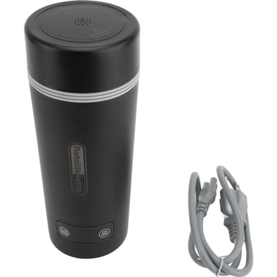 Bouilloire Électrique de Voyage Acier Inoxydable 304 Contrôle de la Température 350ml 300W Chauffe-eau Portable Black black