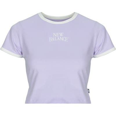 New Balance  T-shirt Korte Mouw LINEAR HERITAGE RINGER TSHIRT